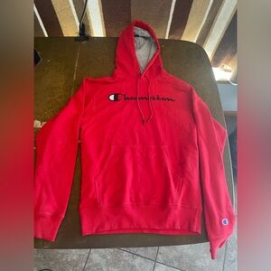 Champion Red Hoodie Sweater